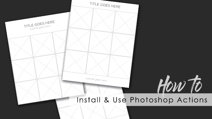 Installing & Using Actions in Photoshop