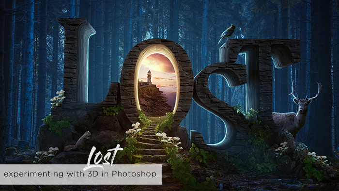 LOST - experimenting with 3D in Photoshop